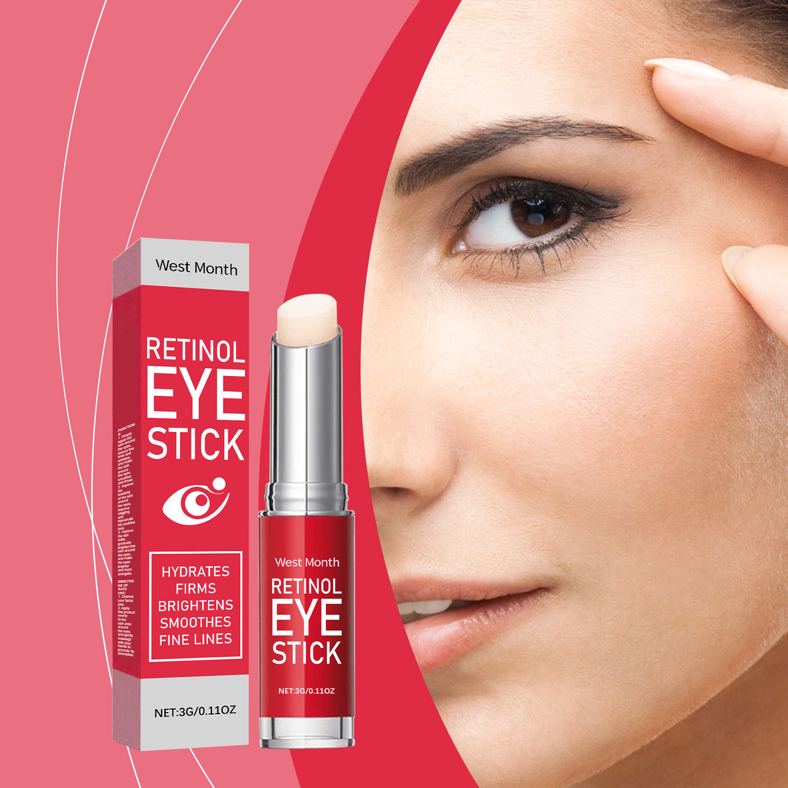 Women Bags Under Eyes - Retinol Eye Stick With Collagen Anti
