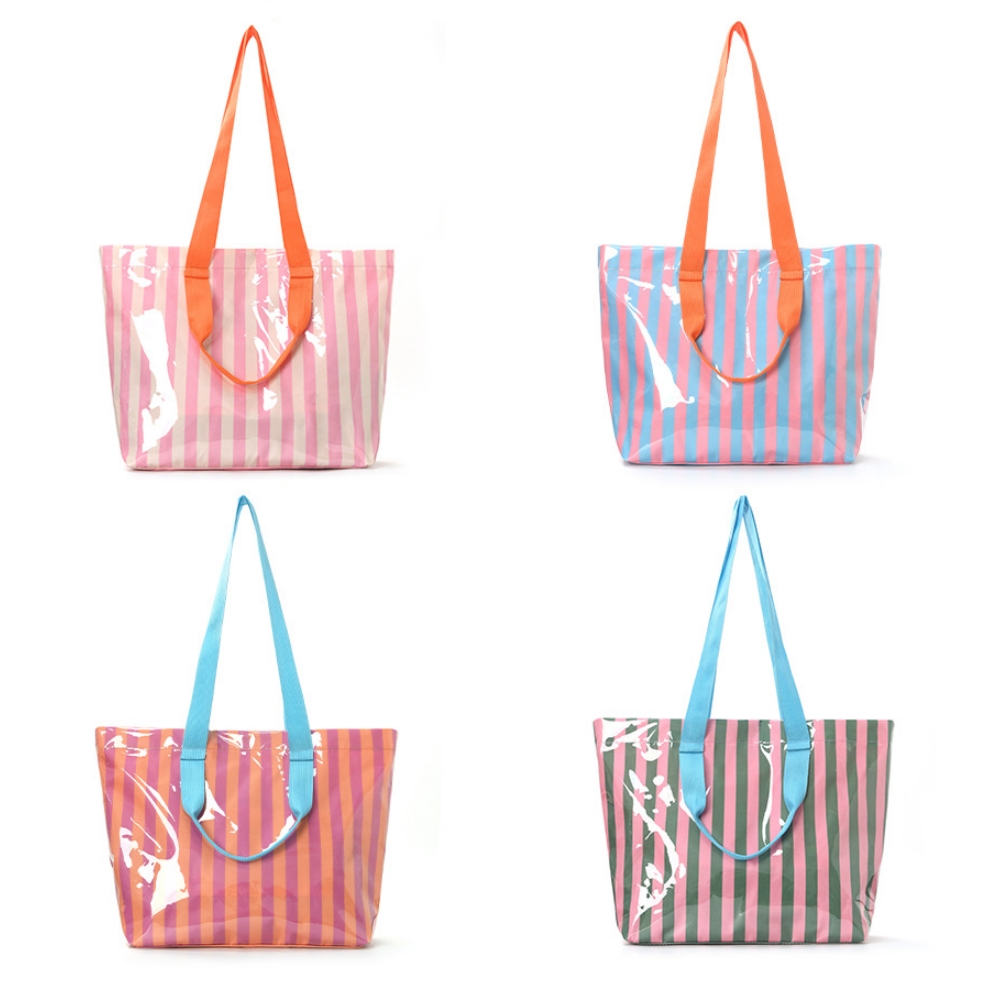 Women'S Reebok Bags - Colorful Striped Tote Bag for Women