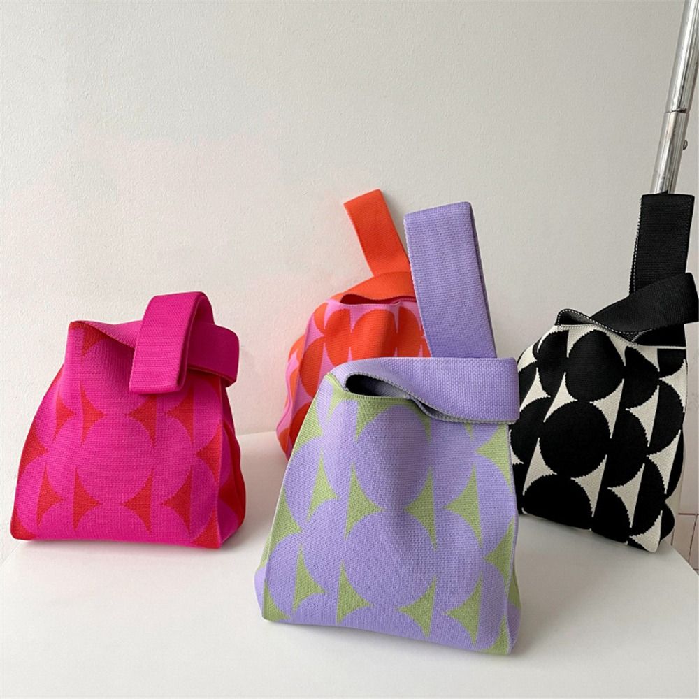 Women'S Reebok Bags - Fashion Women Knit Handmade Wrist Bag