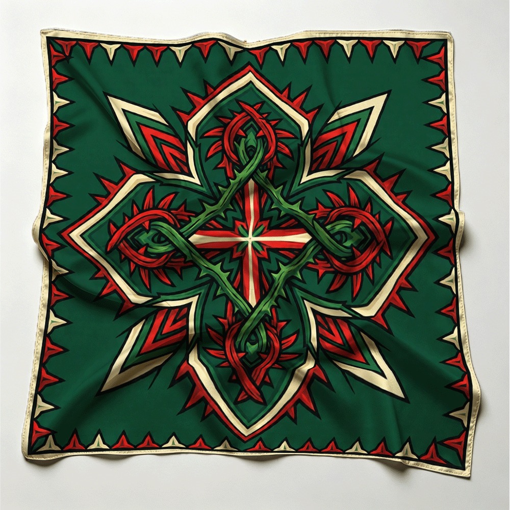 Red and green thorny vine patt - огляд і ціна Women Bags Green