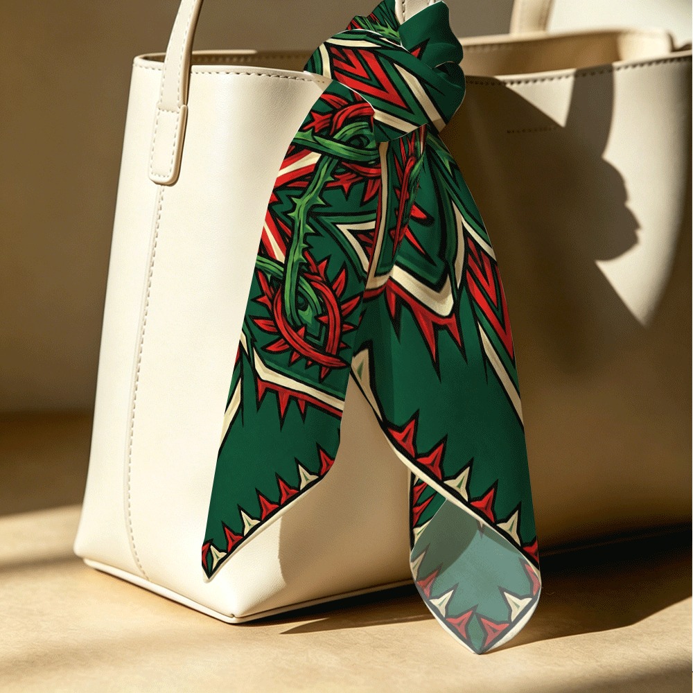 Red and green thorny vine patt - огляд і ціна Women Bags Green