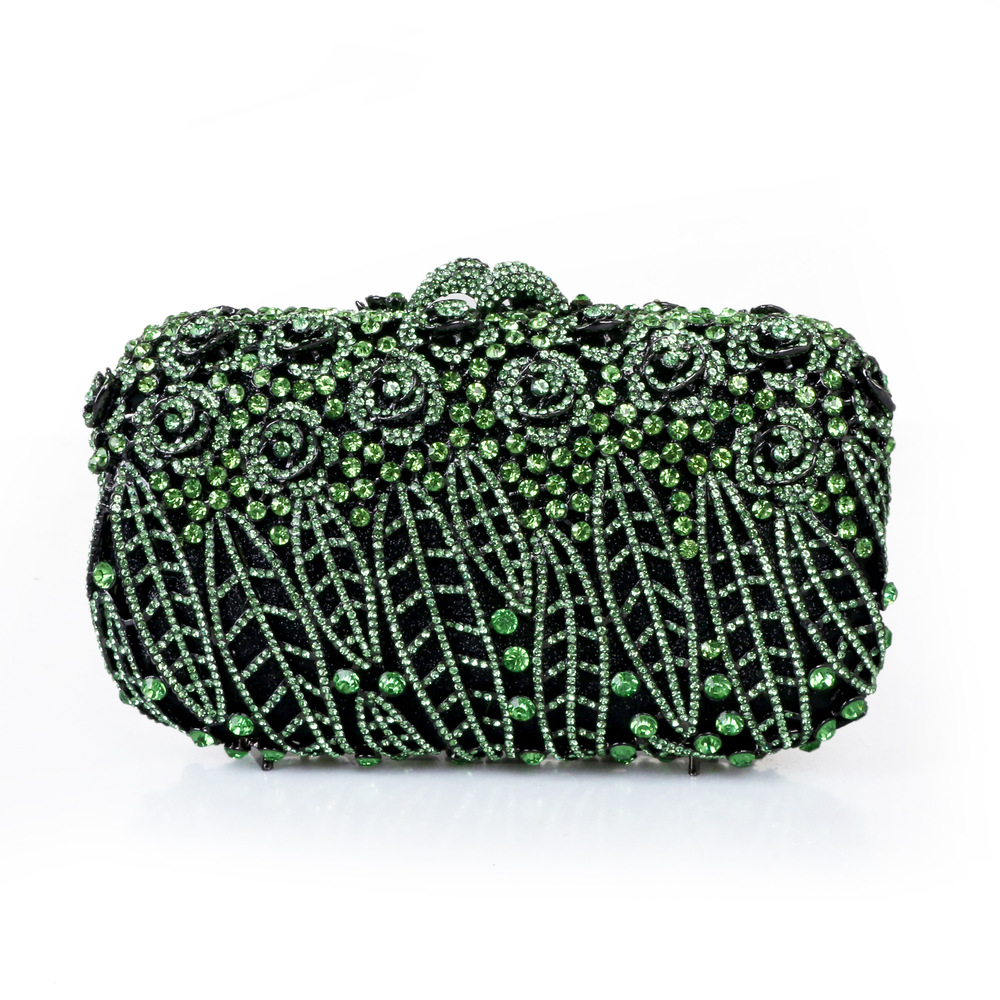 Full Stones Flower Party Box C - огляд і ціна Women Bags Green