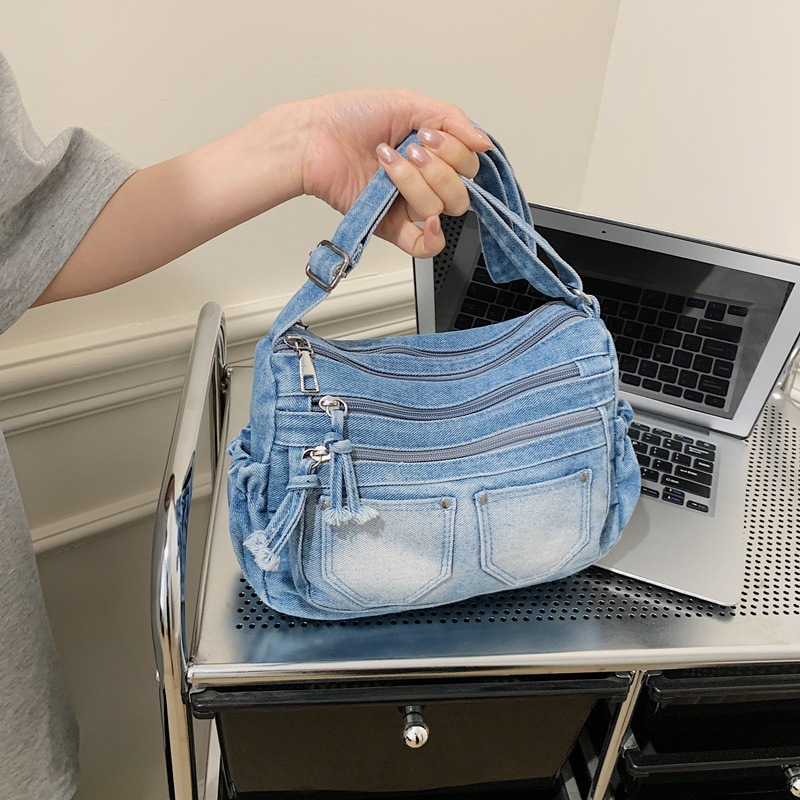 Korean Fashion Washed Denim Co - огляд і ціна Women Bags Zadig