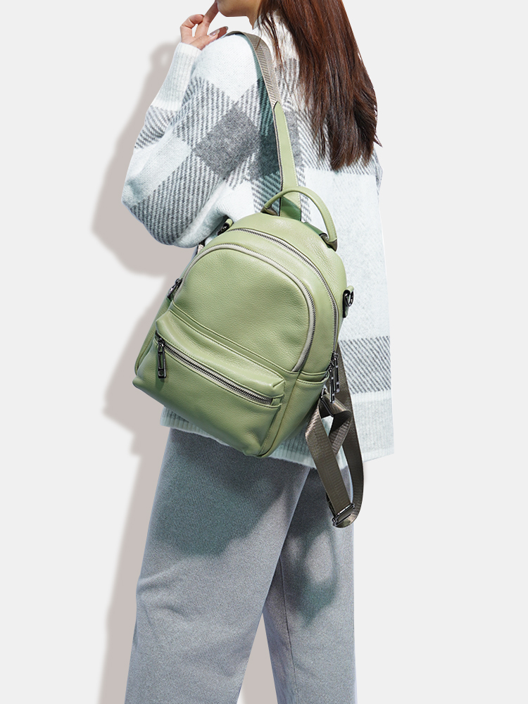 Zency Women Leather Backpack K - огляд і ціна Women Bags Green