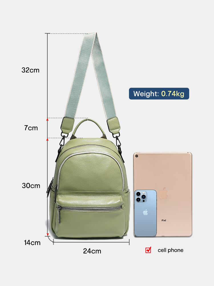 Zency Women Leather Backpack K - огляд і ціна Women Bags Green