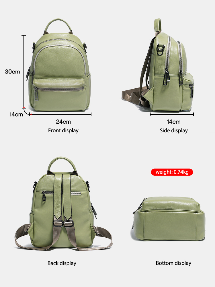 Zency Women Leather Backpack K - огляд і ціна Women Bags Green