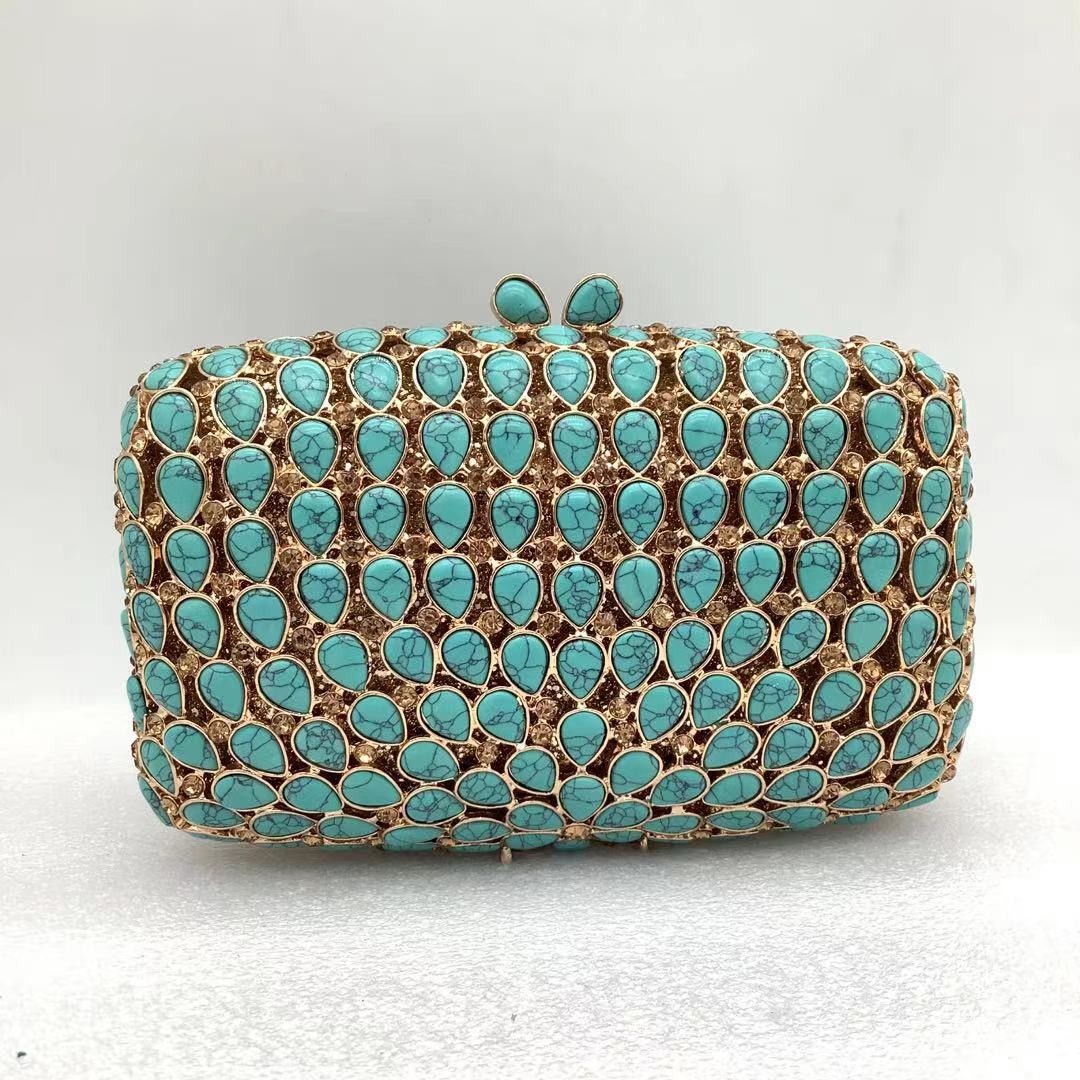 Lady turquoise Evening Clutch  - огляд і ціна Women Bags Green