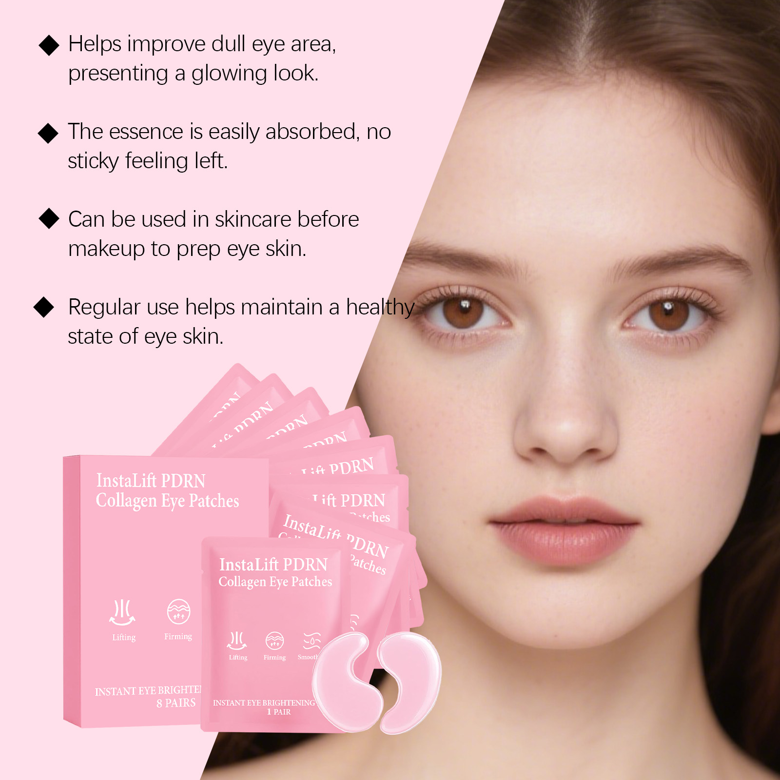 Instalift PDRN Collagen Eye Pa - огляд і ціна Women Bags Under Eyes